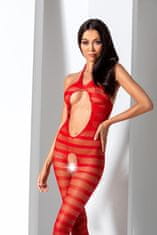 Passion Passion Bodystocking (BS081), červený obleček síťovaný