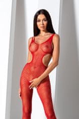 Passion Passion Bodystocking (BS085), červený obleček síťovaný