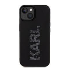 Karl Lagerfeld Originální pouzdro hardcase 3D Rubber Glitter Logo KLHCP15S3DMBKCK pro Iphone 15 Black