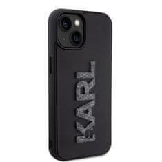 Karl Lagerfeld Originální kryt KARL LAGERFELD hardcase 3D Rubber Glitter Logo KLHCP15S3DMBKCK for Apple iPhone 15 , barva černá