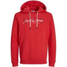 Jack&Jones Pánská mikina JJZURI Standard Fit 12247796 True Red (Velikost XL)