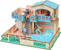 Woodcraft Dřevěné 3D puzzle Vila na ostrově Lembongon