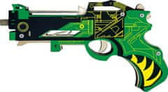 Woodcraft Dřevěné 3D puzzle zbraň na gumičky Virbius zelená