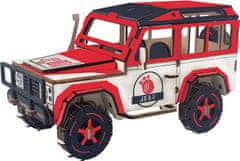 Woodcraft Dřevěné 3D puzzle SUV červené