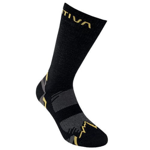 La Sportiva Ponožky La Sportiva Hiking Socks Black/Yellow|M