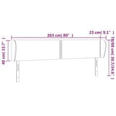 Vidaxl Čelo postele typu ušák cappuccino 203x23x78/88 cm umělá kůže