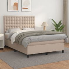 shumee Box spring postel s matrací cappuccino 140x190 cm umělá kůže