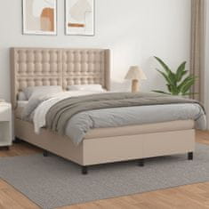 shumee Box spring postel s matrací cappuccino 140x190 cm umělá kůže