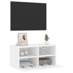 Greatstore Nástěnná TV skříňka bílá 60 x 30 x 30 cm kompozitní dřevo