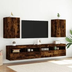 Vidaxl Nástěnná TV skříňka kouřový dub 40,5x30x60 cm kompozitní dřevo