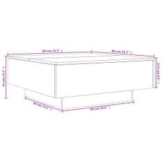 Vidaxl Konferenční stolek dub sonoma 80 x 80 x 31 cm kompozitní dřevo