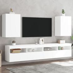 Greatstore Nástěnné TV skříňky 2 ks bílé 40,5x30x60 cm kompozitní dřevo