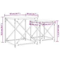 Vidaxl Hnízdové konferenční stolky 2 ks dub sonoma kompozitní dřevo