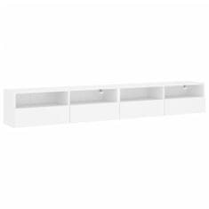 Greatstore Nástěnné TV skříňky 2 ks bílé 100 x 30 x 30 cm kompozitní dřevo