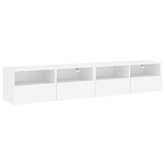 Greatstore Nástěnné TV skříňky 2 ks bílé 80 x 30 x 30 cm kompozitní dřevo