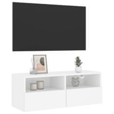 Vidaxl Nástěnná TV skříňka bílá 80 x 30 x 30 cm kompozitní dřevo