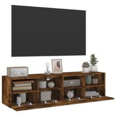 Greatstore Nástěnné TV skříňky 2 ks kouřový dub 60 x 30 x 30 cm kompozit