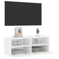 Vidaxl Nástěnná TV skříňka bílá 80 x 30 x 30 cm kompozitní dřevo