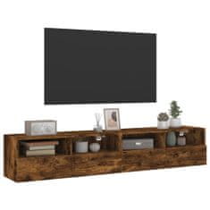 Vidaxl Nástěnné TV skříňky 2 ks kouřový dub 80 x 30 x 30 cm kompozit