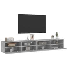 Greatstore Nástěnné TV skříňky 2 ks betonově šedé 100x30x30 cm kompozit