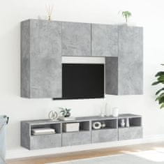 Greatstore Nástěnná TV skříňka betonově šedá 80x30x30 cm kompozitní dřevo