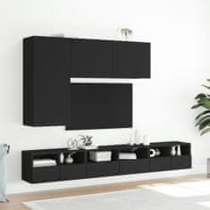 Vidaxl Nástěnné TV skříňky 2 ks černé 60 x 30 x 30 cm kompozitní dřevo