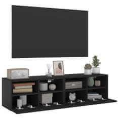 Vidaxl Nástěnné TV skříňky 2 ks černé 60 x 30 x 30 cm kompozitní dřevo