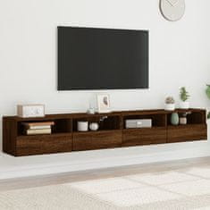 Vidaxl Nástěnné TV skříňky 2 ks hnědý dub 100 x 30 x 30 cm kompozit