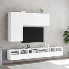 Greatstore Nástěnné TV skříňky 2 ks bílé 60 x 30 x 30 cm kompozitní dřevo