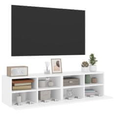 Greatstore Nástěnné TV skříňky 2 ks bílé 60 x 30 x 30 cm kompozitní dřevo