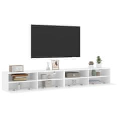 Greatstore Nástěnné TV skříňky 2 ks bílé 100 x 30 x 30 cm kompozitní dřevo