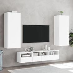 Vidaxl Nástěnná TV skříňka bílá 40,5 x 30 x 102 cm kompozitní dřevo