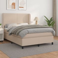 shumee Box spring postel s matrací cappuccino 140x190 cm umělá kůže