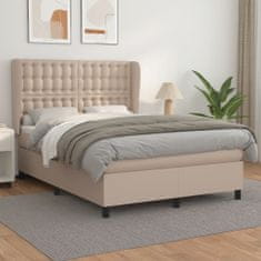 shumee Box spring postel s matrací cappuccino 140x190 cm umělá kůže