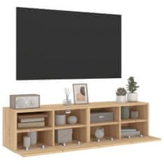 Greatstore Nástěnné TV skříňky 2 ks dub sonoma 60 x 30 x 30 cm kompozit