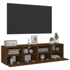 Greatstore Nástěnné TV skříňky 2 ks hnědý dub 60x30x30 cm kompozitní dřevo