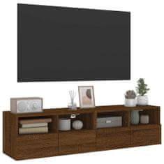 Greatstore Nástěnné TV skříňky 2 ks hnědý dub 60x30x30 cm kompozitní dřevo