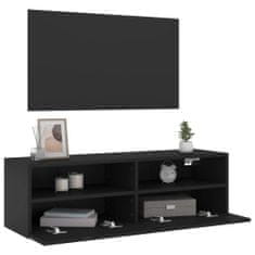 Vidaxl Nástěnná TV skříňka černá 100 x 30 x 30 cm kompozitní dřevo