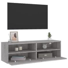 Vidaxl Nástěnná TV skříňka šedá sonoma 100x30x30 cm kompozitní dřevo