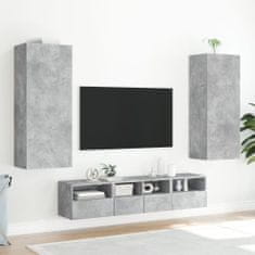 Vidaxl Nástěnná TV skříňka betonově šedá 40,5 x 30 x 102 cm kompozit