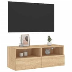 Vidaxl Nástěnná TV skříňka dub sonoma 80 x 30 x 30 cm kompozitní dřevo