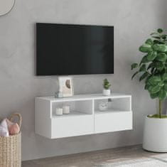 Vidaxl Nástěnná TV skříňka bílá 80 x 30 x 30 cm kompozitní dřevo