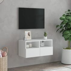 Greatstore Nástěnná TV skříňka bílá 60 x 30 x 30 cm kompozitní dřevo