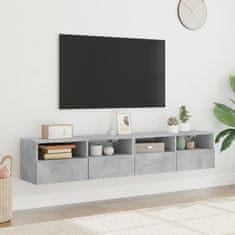 Greatstore Nástěnné TV skříňky 2 ks betonově šedé 80 x 30 x 30 cm kompozit