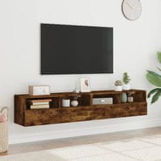 Vidaxl Nástěnné TV skříňky 2 ks kouřový dub 80 x 30 x 30 cm kompozit