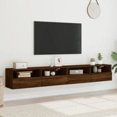 Vidaxl Nástěnné TV skříňky 2 ks hnědý dub 100 x 30 x 30 cm kompozit