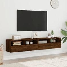 Vidaxl Nástěnné TV skříňky 2 ks hnědý dub 80x30x30 cm kompozitní dřevo