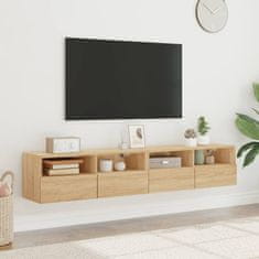 Vidaxl Nástěnné TV skříňky 2 ks dub sonoma 80 x 30 x 30 cm kompozit