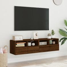 Greatstore Nástěnné TV skříňky 2 ks hnědý dub 60x30x30 cm kompozitní dřevo