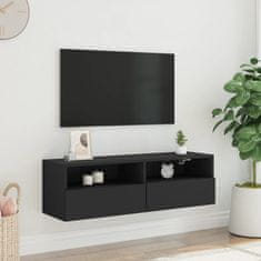 Vidaxl Nástěnná TV skříňka černá 100 x 30 x 30 cm kompozitní dřevo